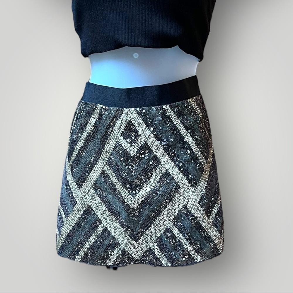 AI Authentic Icon Mini Sequin Skirt